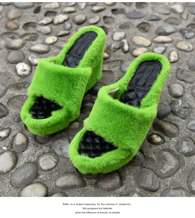 Wedge Heels Hair Shoes For Women