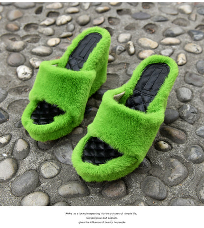Wedge Heels Hair Shoes For Women
