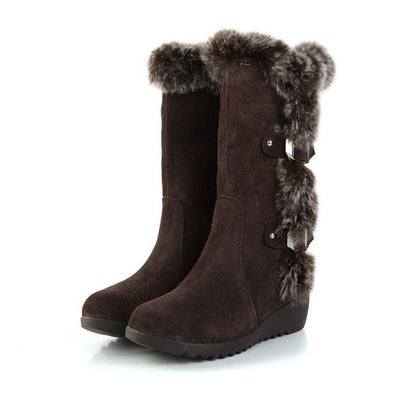Warm Fur Mid-Calf Boots: New Winter Chic