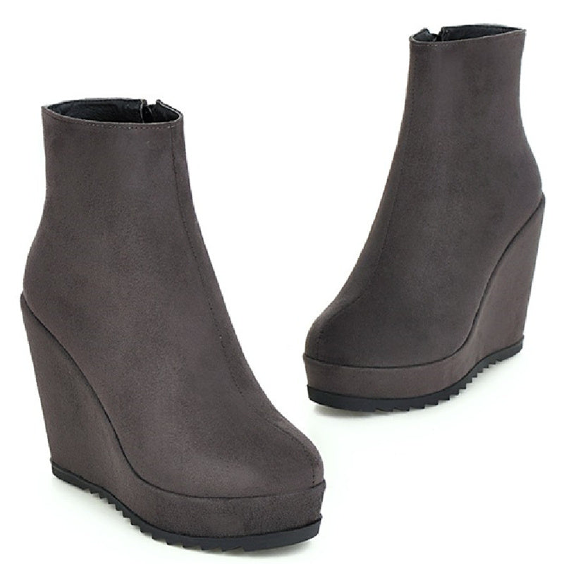 Autumn And Winter Women Platform Platform Wedge Boots