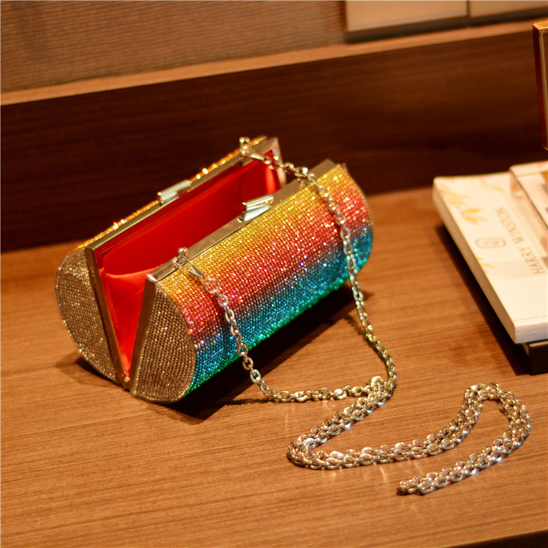Party Perfection: Rainbow Luxury Diamond Clutch