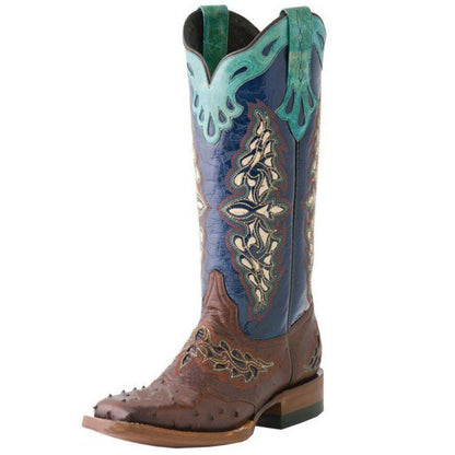 Women Color Mid Top Matching Knight Boots