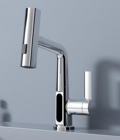 Intelligent Digital Display Pull-out Basin Faucet