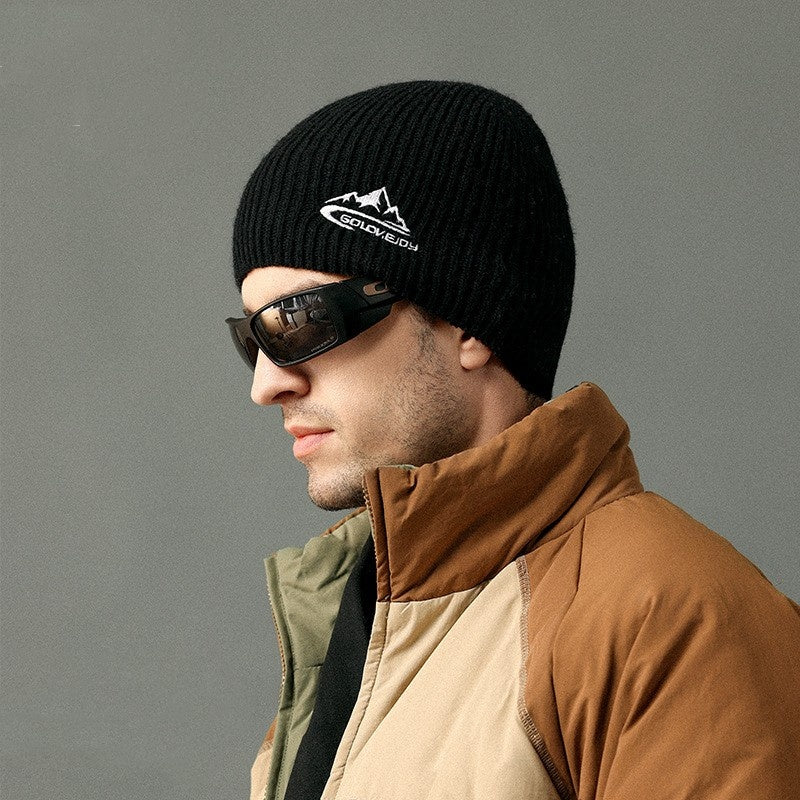 Outdoor Travel Skiing Thickened Wool Beanie Hat