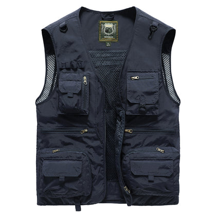 Men's Outdoor Work Clothes Vest Multi-pocket Jacket