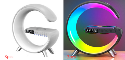 Intelligent G Shaped LED Lamp Bluetooth Wireless Charger Atmosphere Lamp