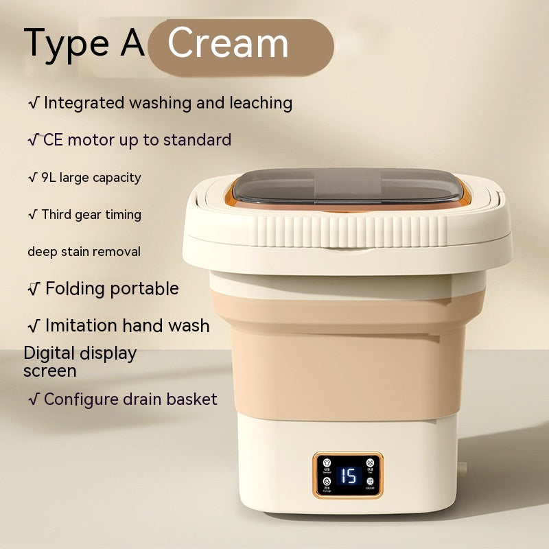 Portable Intelligent Digital Display Folding Washing Machine