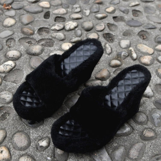 Wedge Heels Hair Shoes For Women