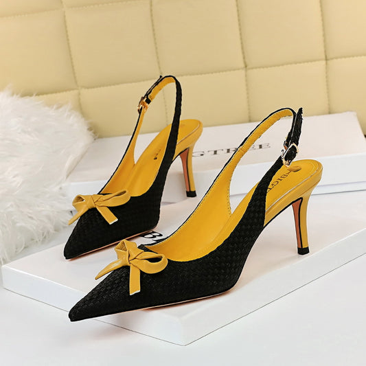 Pointed Toe Hollow High Heels