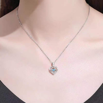 Beating Heart-shaped Necklace Women Lovestone Gift For Valentine's Day