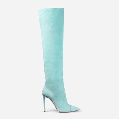Stiletto High Heels Over The Knee Boots Suede Sleeve Women's Boots Large Size