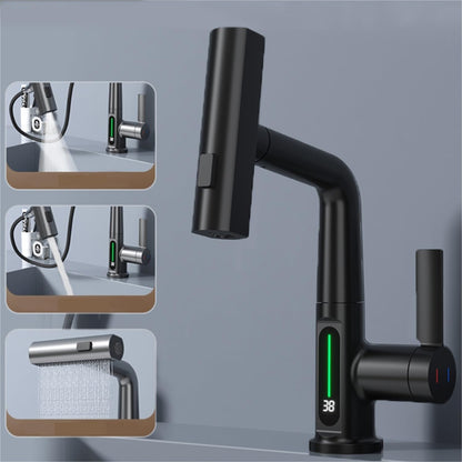 Intelligent Digital Display Pull-out Basin Faucet