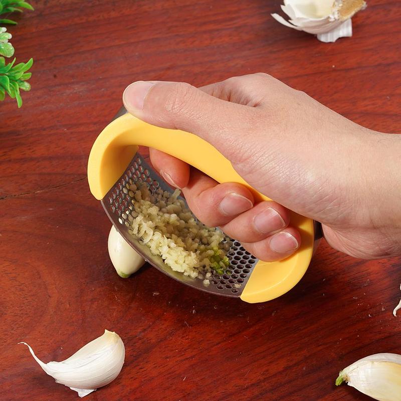 Stainless Steel Manual Curve Garlic Press