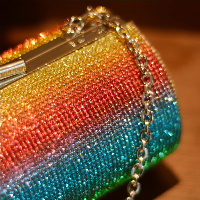 Party Perfection: Rainbow Luxury Diamond Clutch