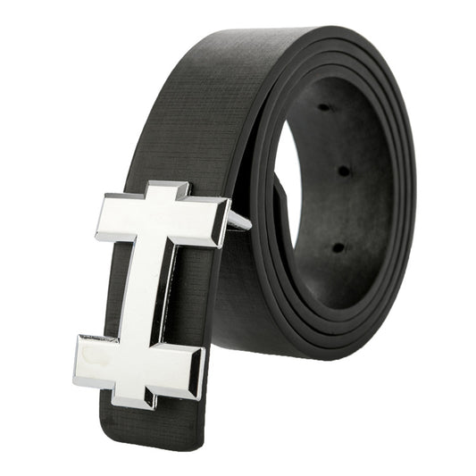 Unisex Luxury Designer Belt Bold Buckle Elegance