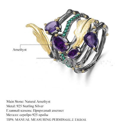 Designer Design Personalized Gem Inlaid Ring