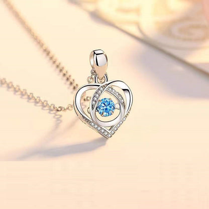 Beating Heart-shaped Necklace Women Lovestone Gift For Valentine's Day