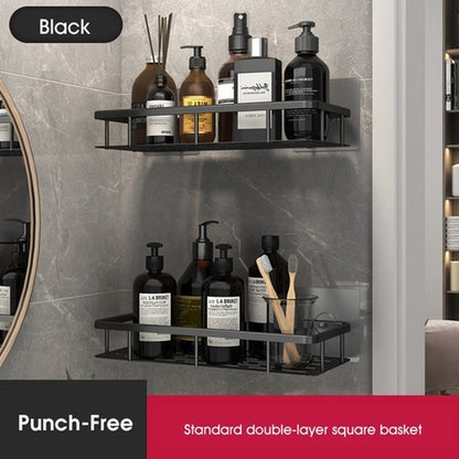 Bathroom No-drill Corner Wall Mount Shelf Storage Rack