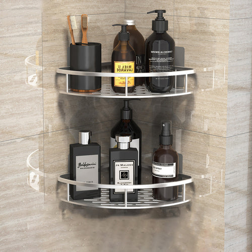 Bathroom No-drill Corner Wall Mount Shelf Storage Rack