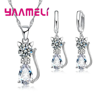 Real 925 Sterling Silver Color Jewelry Sets