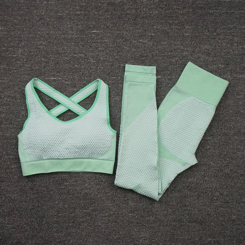 2/3PCS Seamless Women Workout Sportswear Gym Fitness Set