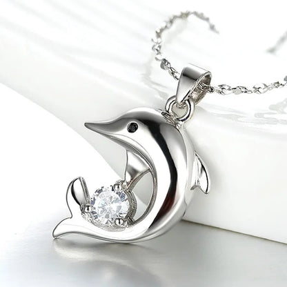 925 Sterling Silver Irregular Heart Moon Necklace