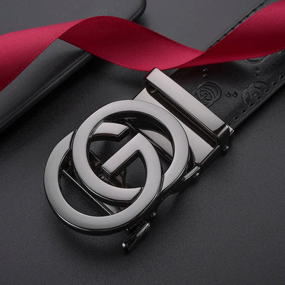 Men 3.4cm Luxury Brand Designer Automatic Buckle Belt