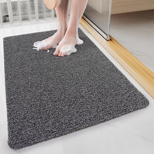 Non-Slip Shower Mat with Quick Drying PVC Loofah