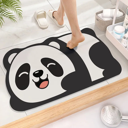 Cute Cartoon Non-Slip Diatom Super Absorbent Bathroom Mat