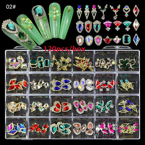 2800pcs Luxury Shiny Diamond Nail Art Rhinestones Crystal Decorations