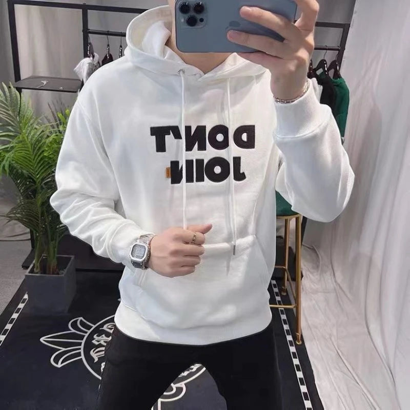 Men Hoodies Slim Fit Male Hood Fleeced