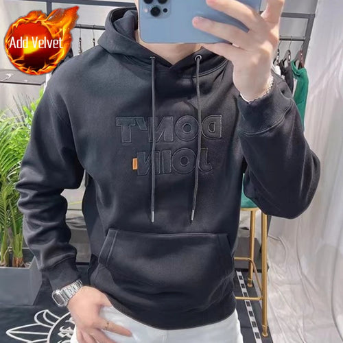 Men Hoodies Slim Fit Male Hood Fleeced