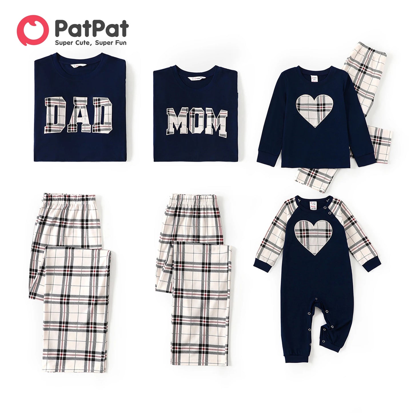 Pajamas Family Matching School Grid Letter