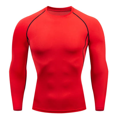 Men Workout Long Sleeve Gym Running Sportshirt