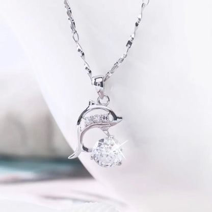 925 Sterling Silver Irregular Heart Moon Necklace