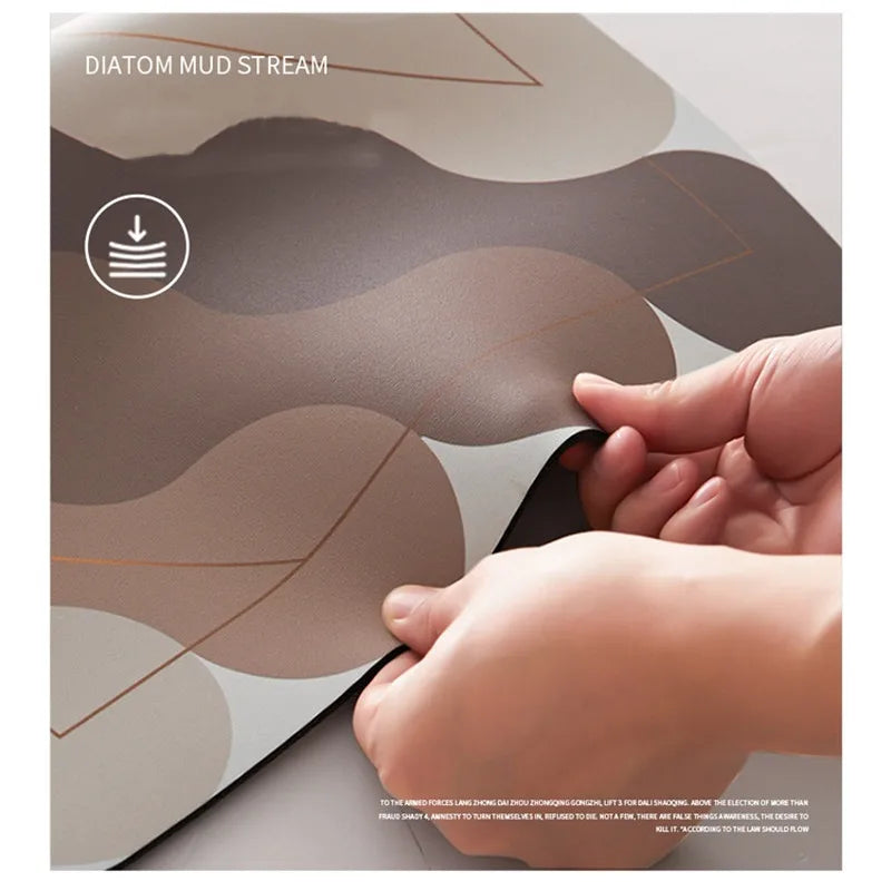Super Absorbent Diatom Mud Soft Floor Mat Anti-Slip Quick-Drying Rug