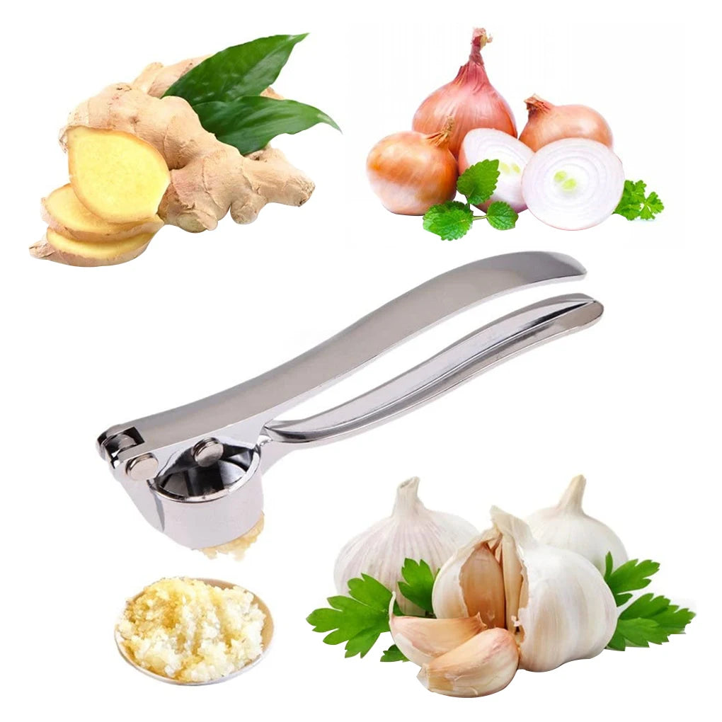 Garlic Press Crusher Mincer Kitchen Stainless Steel Smasher