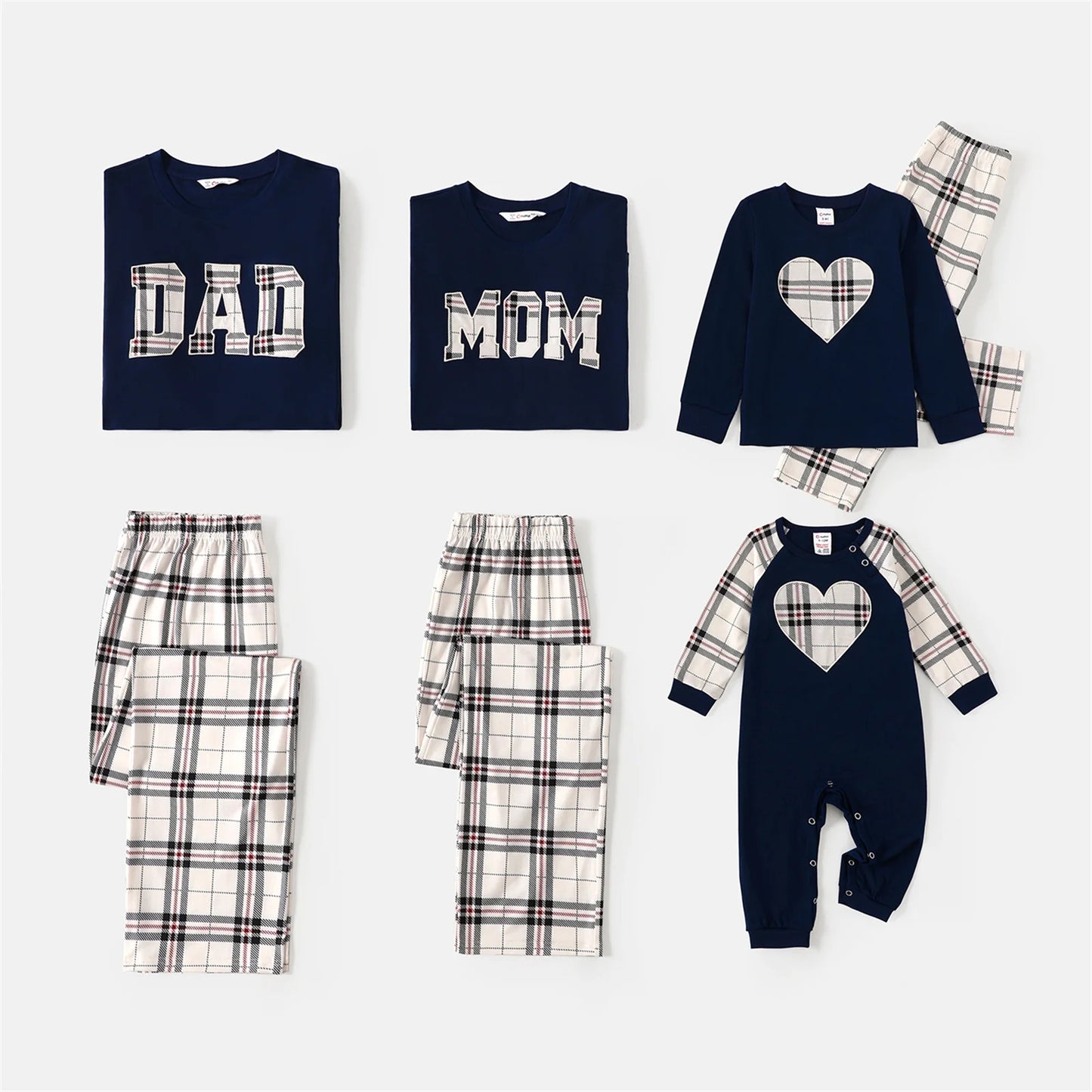 Pajamas Family Matching School Grid Letter