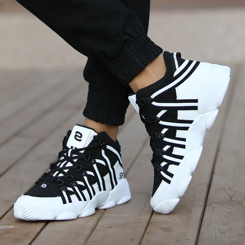 Men's Striped Leisure Sports Sneakers