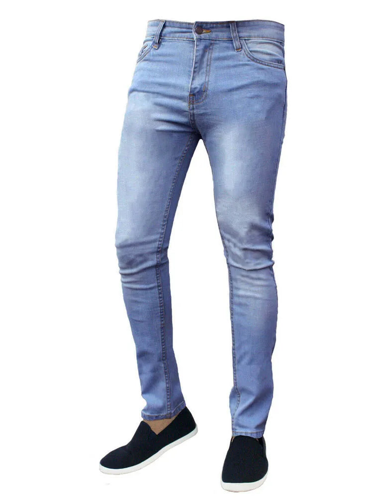 Retro Stretch Man Pants Casual Slim Fit Trousers