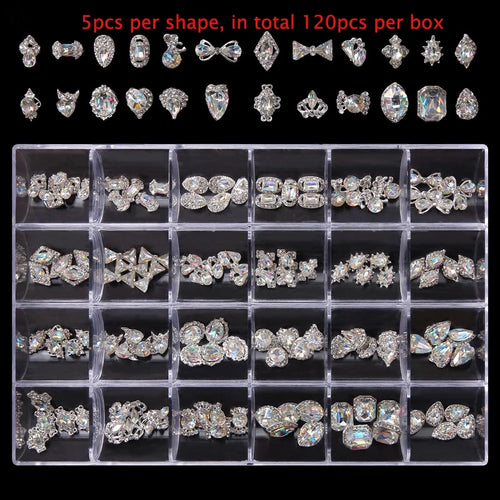 2800pcs Luxury Shiny Diamond Nail Art Rhinestones Crystal Decorations