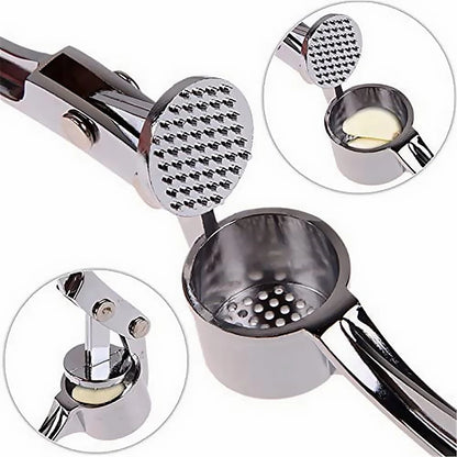 Garlic Press Crusher Mincer Kitchen Stainless Steel Smasher