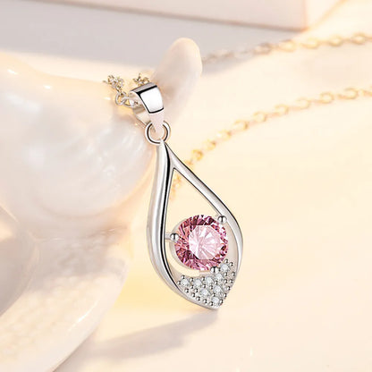 925 Sterling Silver Irregular Heart Moon Necklace