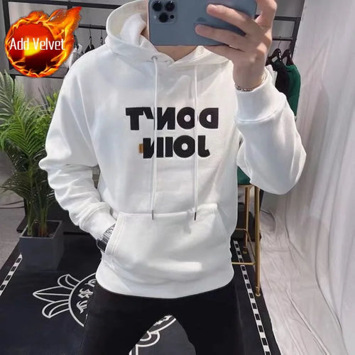 Men Hoodies Slim Fit Male Hood Fleeced