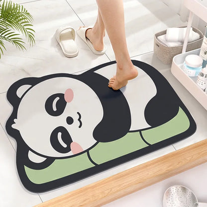 Cute Cartoon Non-Slip Diatom Super Absorbent Bathroom Mat