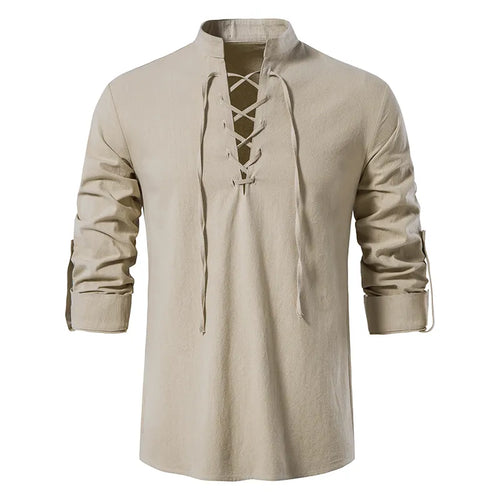 Men's Casual Cotton Linen Shirt