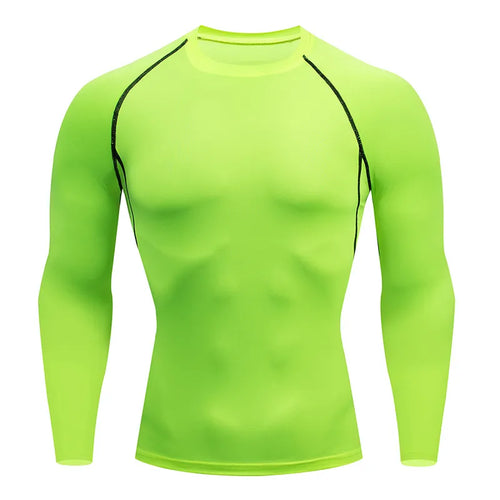 Men Workout Long Sleeve Gym Running Sportshirt