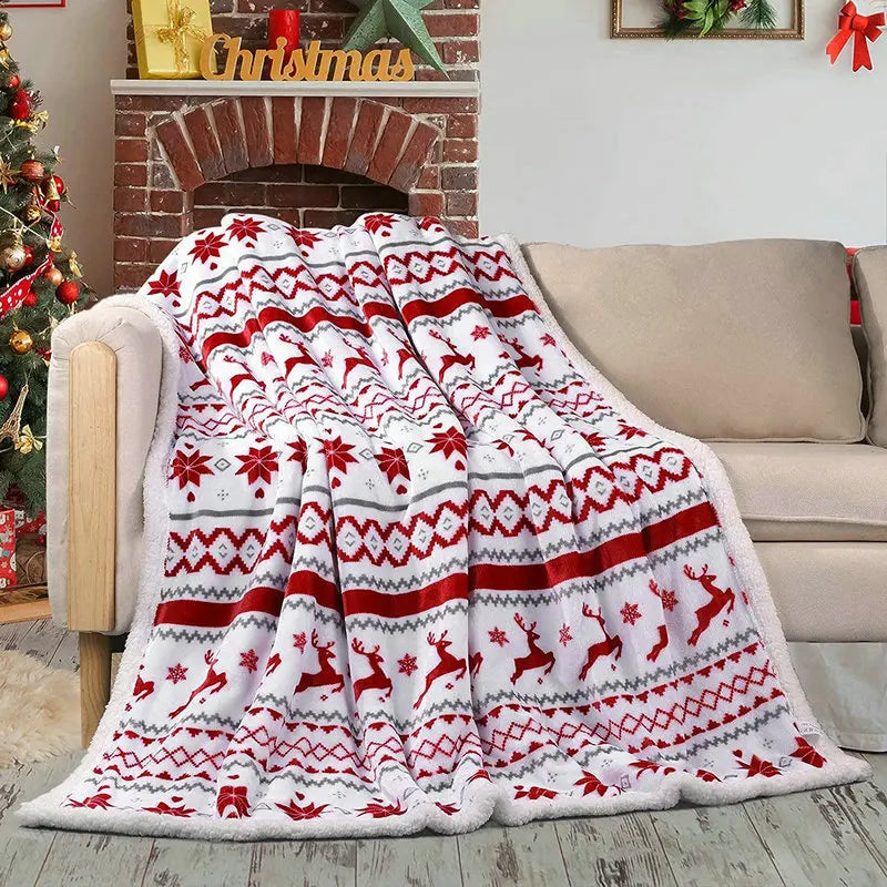 Thicked Elk Flannel Throw Blanket