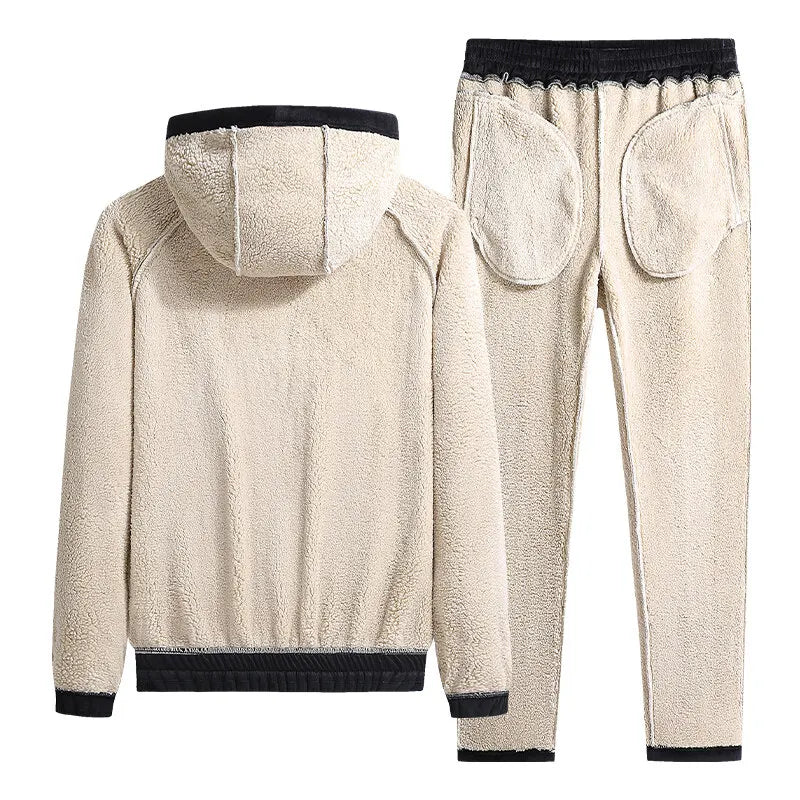 Hooded Fleece Sweatshirt+Pant 2-piece Tracksuit