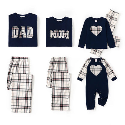 Pajamas Family Matching School Grid Letter